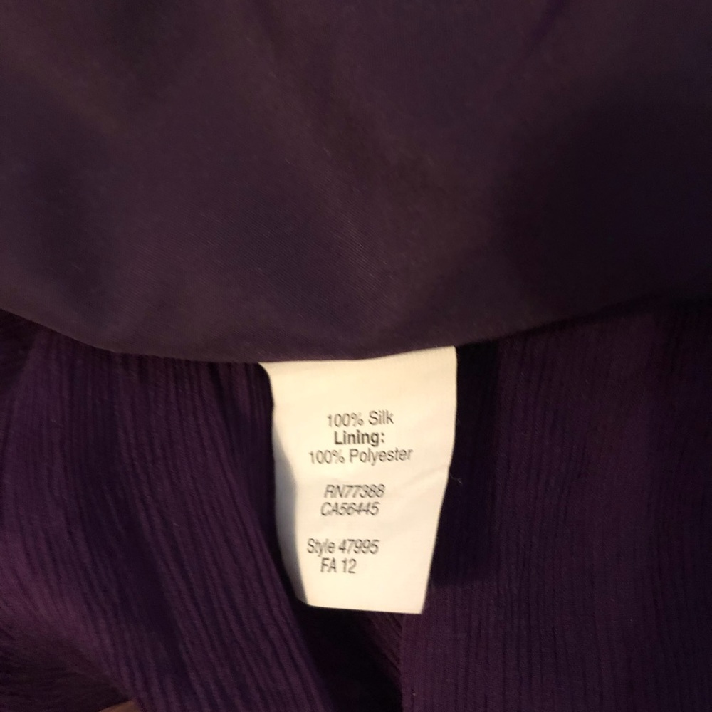 J.Crew purple silk one shoulder dress 6 - Picture 7 of 7